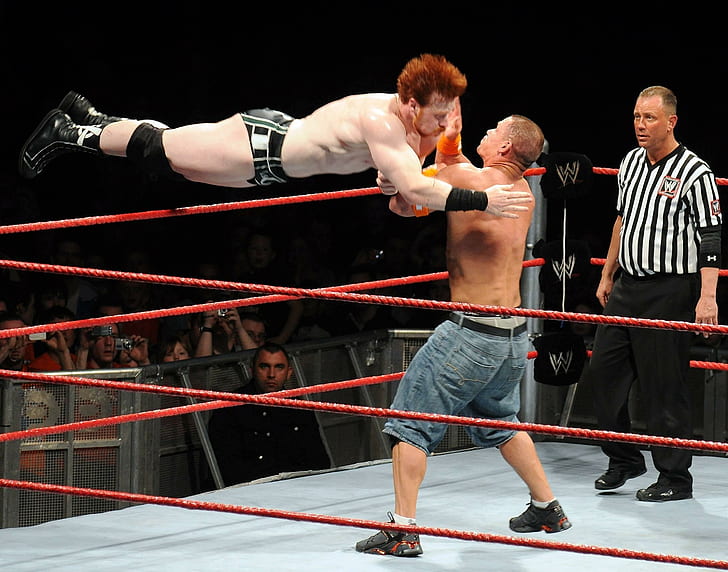 John Cena Fight with Sheamus, HD wallpaper