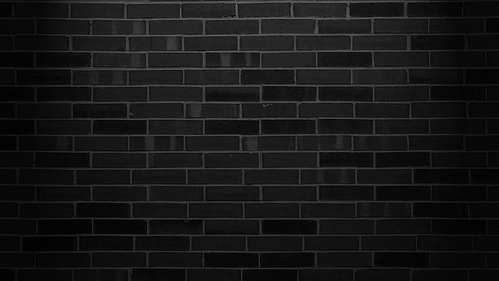 grayscale brick wall wallpaper, minimalism, pattern, monochrome, HD wallpaper