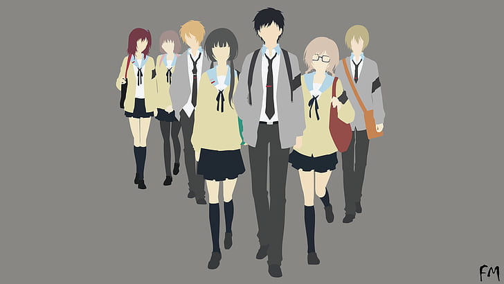 ReLIFE, Onoya An, Hishiro Chizuru, Kariu Rena, Kaizaki Arata, HD wallpaper