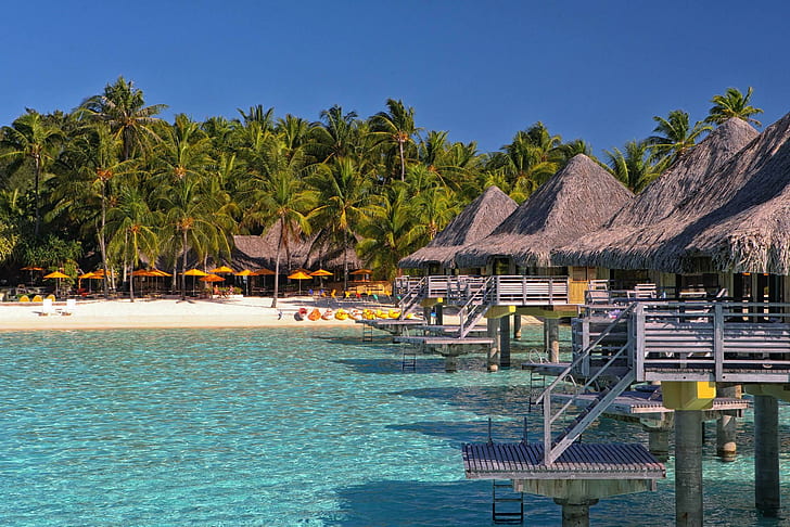 Bora Bora Water Villas, island, beach, pacific, south, tahiti