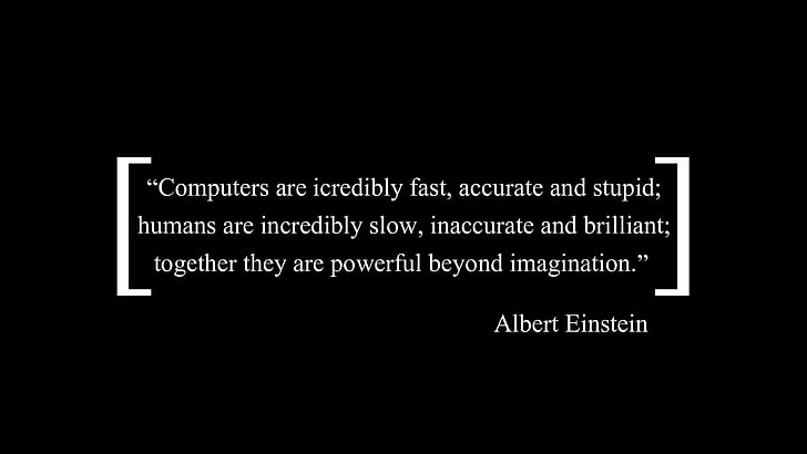 Albert Einstein quote, typo, text, western script, communication, HD wallpaper