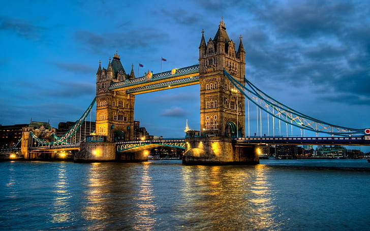 England, landscape, architecture, nature, Tower Bridge, UK