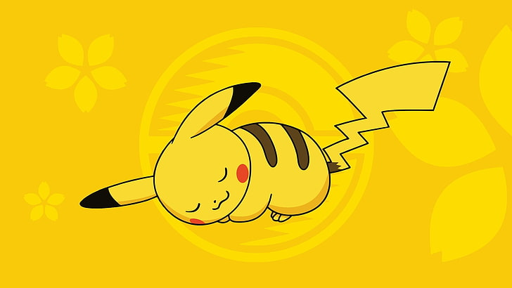 Pokemon Pikachu illustration, Pokémon, yellow, night, people