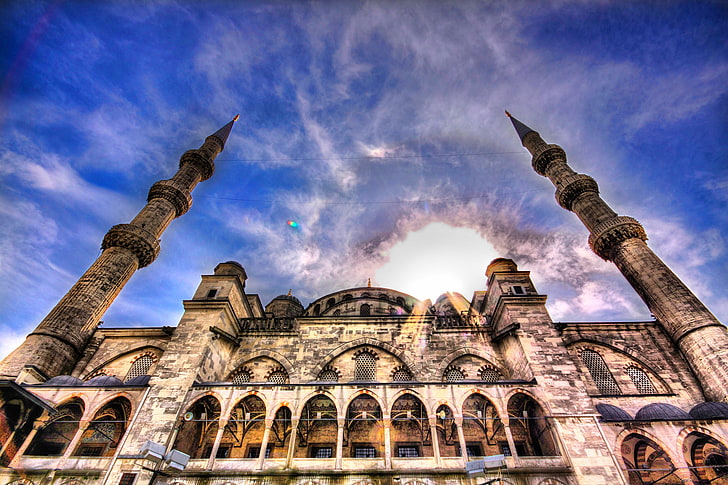 brown concrete cathedral, beautiful, more, Mosque, write, can, HD wallpaper