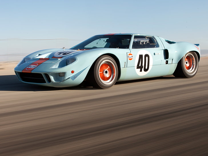 1968, classic, ford, gt40, gulf oil, le mans, race, racing, HD wallpaper