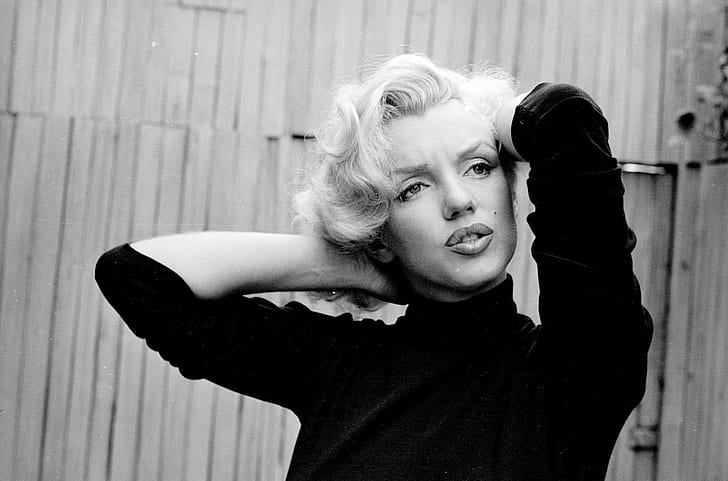monochrome, women, actress, Marilyn Monroe, HD wallpaper