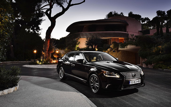 The evening, Auto, Black, Lexus, House, Machine, Sedan, LS-EU, HD wallpaper