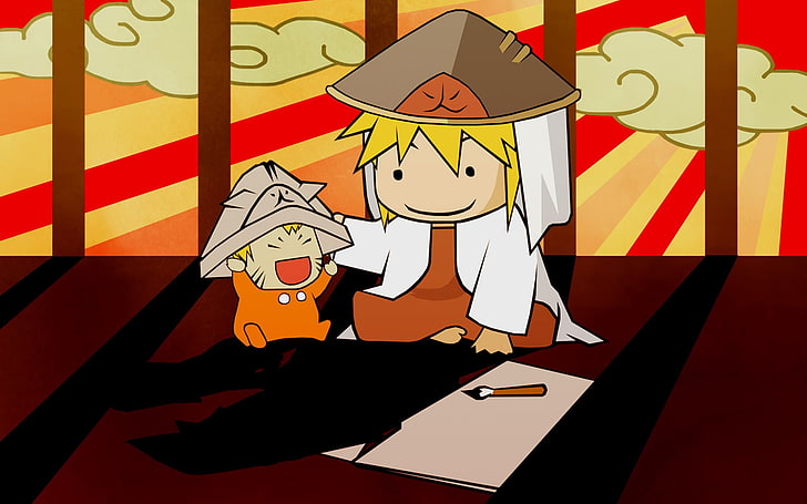 chibi naruto shippuden yondaime naruto uzumaki minato namikaze 1680x1050  Anime Naruto HD Art