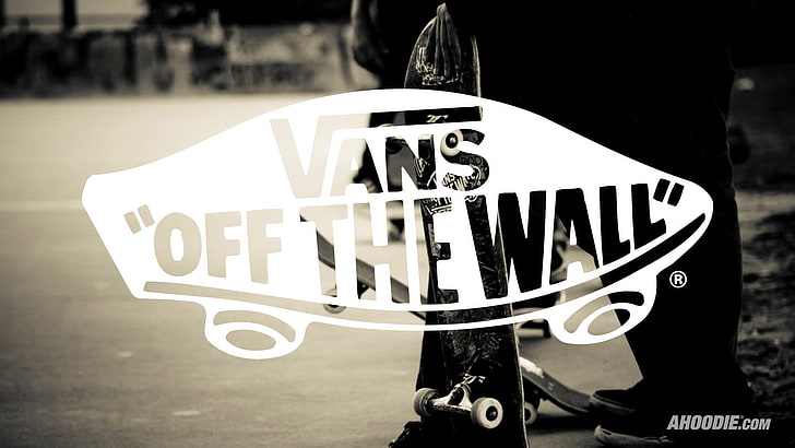 Vans Off the Wall logo, skateboarding, text, communication, western script, HD wallpaper