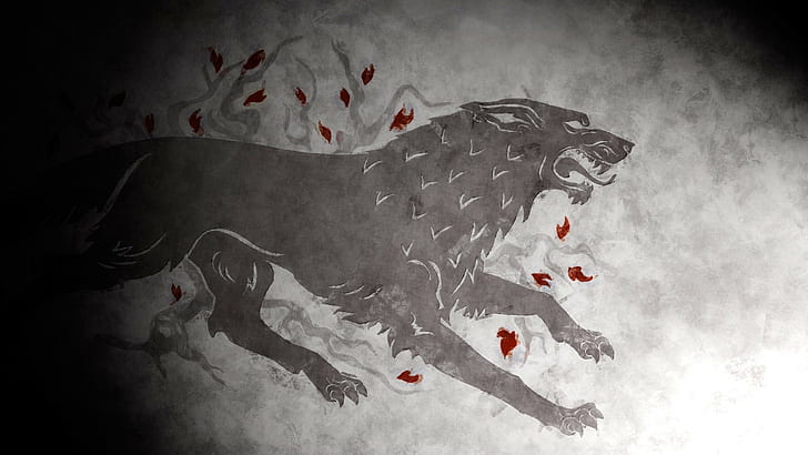 game of thrones house stark direwolf, no people, red, indoors
