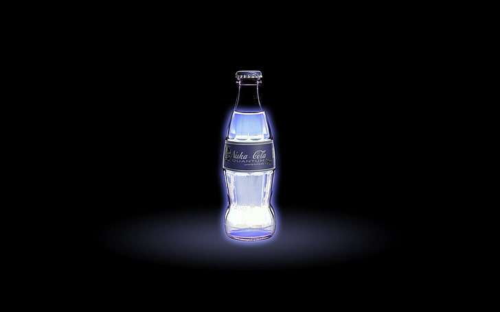 Coca-Cola glass bottle wallpaper, Fallout, Blue, Fallout 3, Nuka Cola