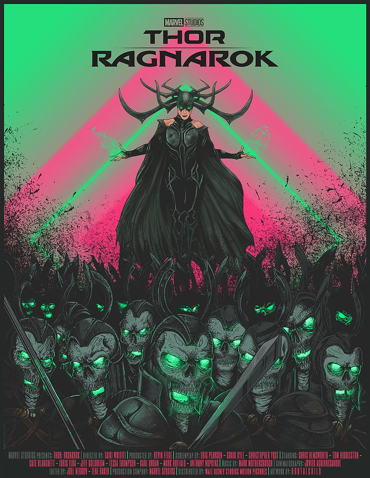 Thor : Ragnarok, Cate Blanchett, women, synthwave, Marvel Cinematic Universe, HD wallpaper