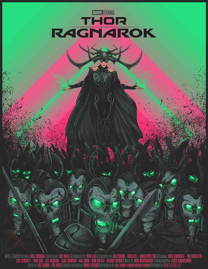 Thor: Ragnarok wallpaper, women, artwork, Alí Hdz, looking at viewer