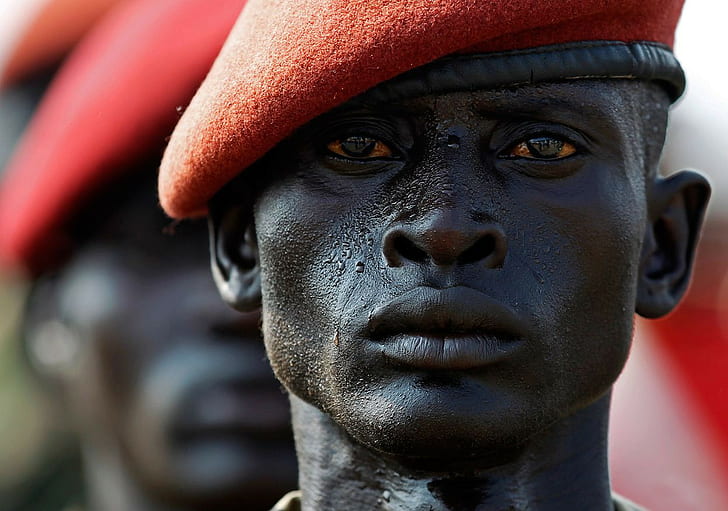 South Sudan, Soldier, Negro, Sweat