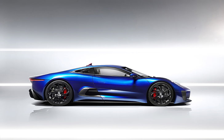blue and black car die-cast model, Jaguar, Jaguar C-X75, concept cars