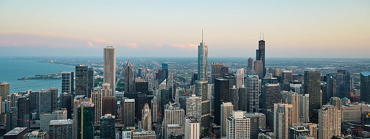 aerial photography of city buildings in New York, chicago, chicago