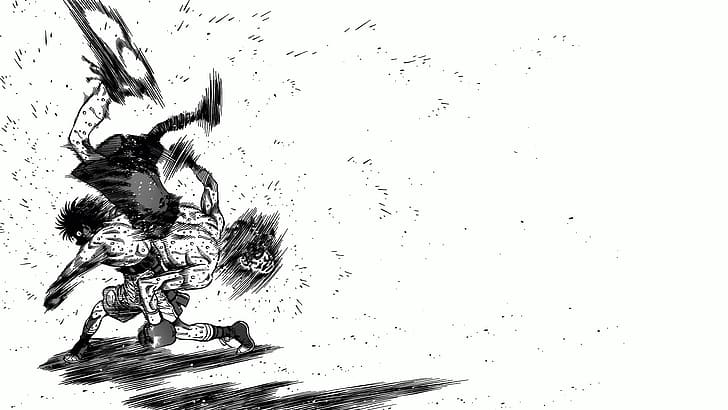 Hajime no Ippo, boxing, manga, simple background, white background