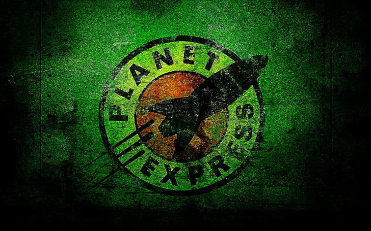 Planet Express logo, Futurama, science fiction, communication, HD wallpaper