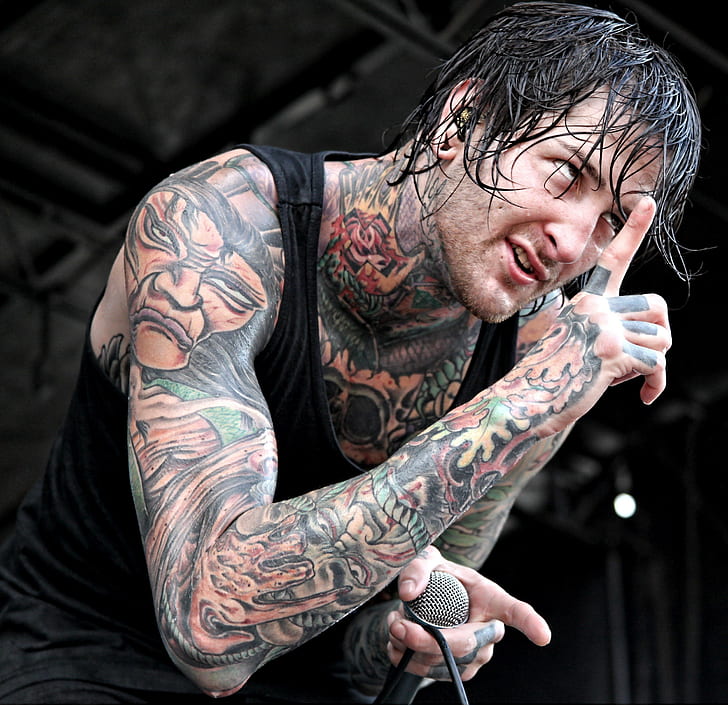 suicide silence mitch lucker tattoo warrior, one person, lifestyles, HD wallpaper