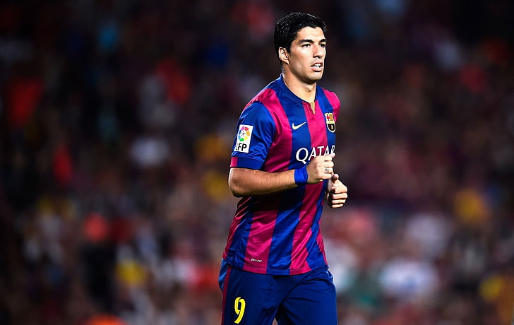 Barcelona, biting, Luis Suarez, sport, one person, young adult, HD wallpaper