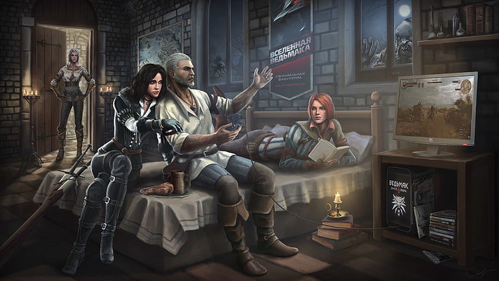 online game wallpaper, untitled, artwork, The Witcher 3: Wild Hunt