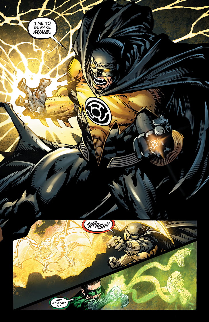 DC Universe comic, Green Lantern, Batman, art and craft, representation, HD wallpaper