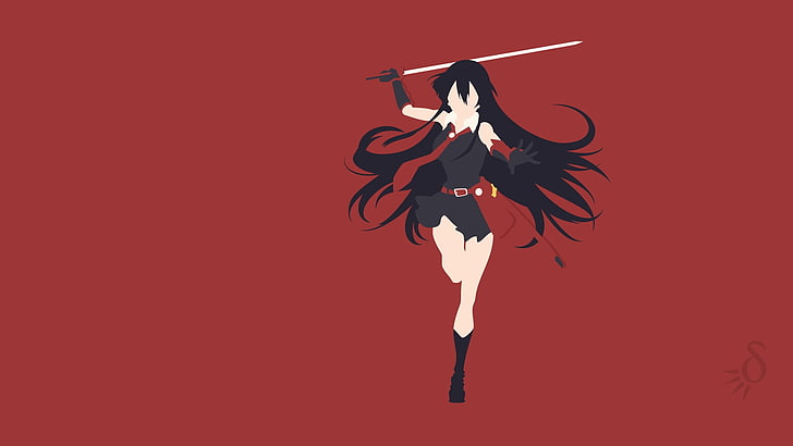 female anime character holding sword wallpaper], Akame ga Kill!
