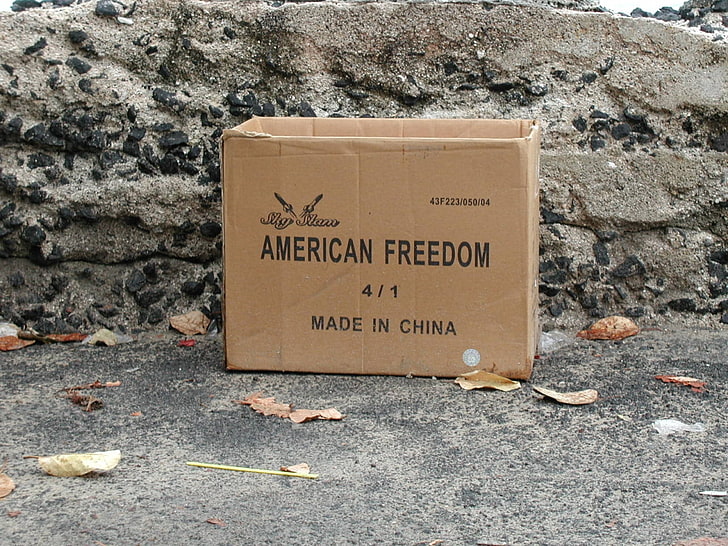 boxes, paper, wall, Chinese, humor, dom, USA, fallen leaves