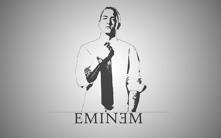 Eminem illustration, man, rapper, musician, actor, vector, people, HD wallpaper