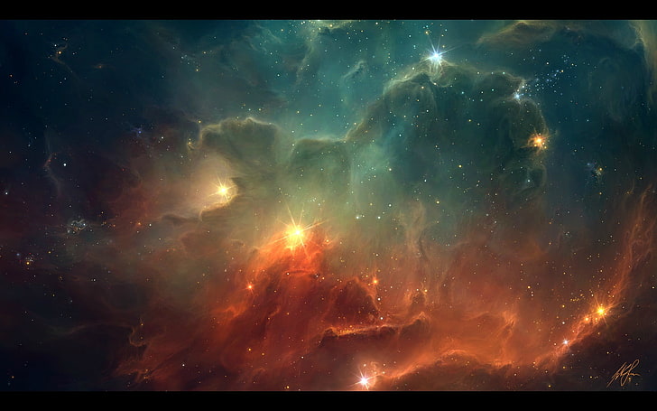 HD wallpaper: Milky Way wallpaper, space, space art, planet, nebula ...