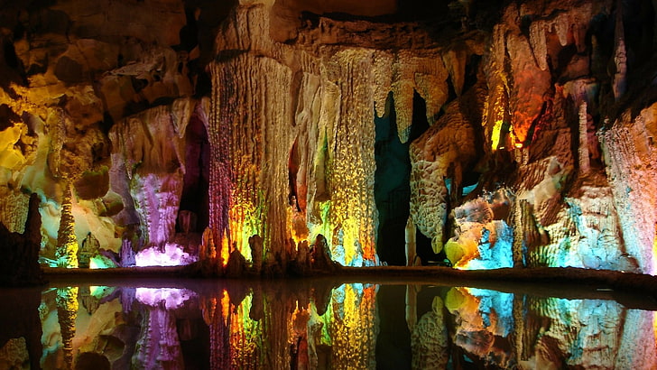 cave, stalactite, formation, tourist attraction, stalagmite, HD wallpaper