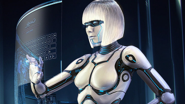 robot, Gynoid, cyborg, human representation, technology, indoors, HD wallpaper