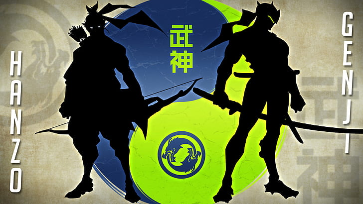Blizzard Entertainment, Genji (Overwatch), Genji Shimada, Hanzo, HD wallpaper
