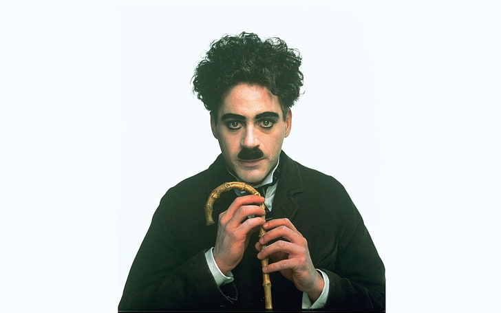 HD wallpaper: Charlie Chaplin, The Tramp, Robert Downey Jr., white  background | Wallpaper Flare