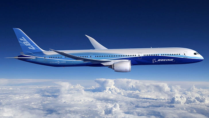 HD wallpaper: Boeing 787, cloud, photoshop, aircraft, blue, beautiful,  white | Wallpaper Flare
