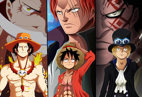 HD wallpaper: One Piece, Edward Newgate, Monkey D. Dragon, Monkey D. Luffy  | Wallpaper Flare