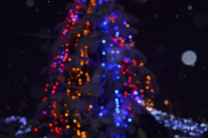 Christmas, LEDs, HD wallpaper