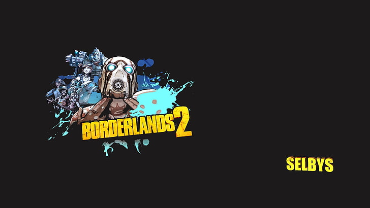 Borderlands 2 poster, text, communication, western script, yellow, HD wallpaper