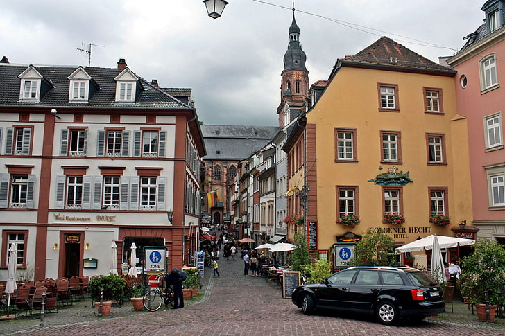 heidelberg, old town, building exterior, architecture, built structure