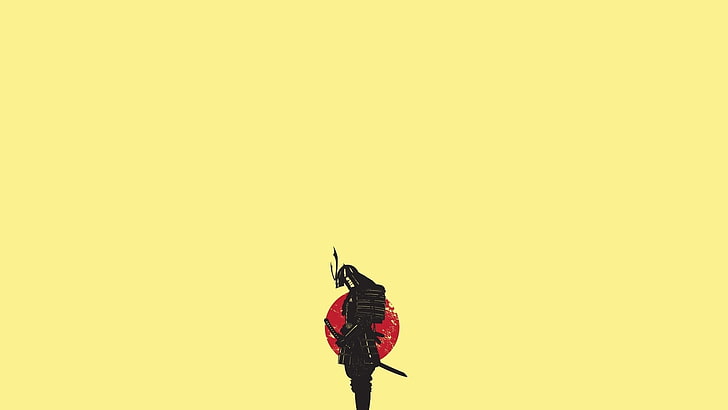 HD wallpaper: warrior standing under Torii gate illustration, Japan ...