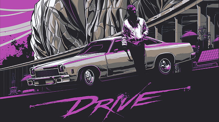 Drive Movie, Movies, Digital Art, Car, Man, Hammer, HD wallpaper