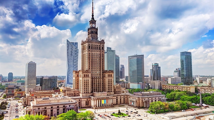 Poland, Warsaw, skyscraper, cityscape, Polish, architecture