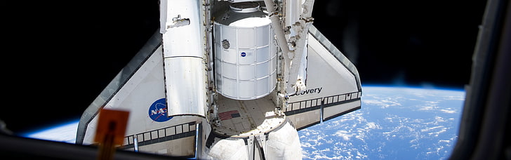 white space ship, NASA, Earth, vehicle, space travel vehicle, HD wallpaper