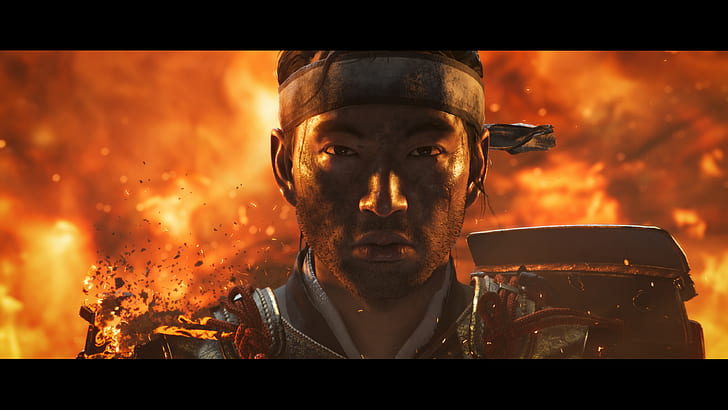 Ghost of Tsushima, video games, one person, portrait, looking at camera, HD wallpaper