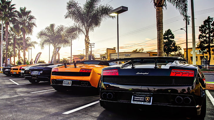 assorted-color Lamborghini sports coupe lot, car, Lamborghini Gallardo LP560-4, HD wallpaper