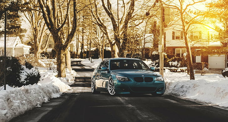 blue, bmw, e60, green, stance, tuning