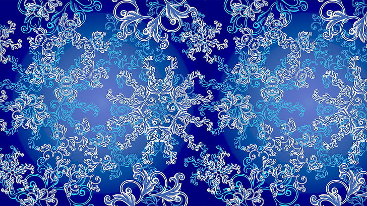 HD wallpaper: white snowflake wallpaper