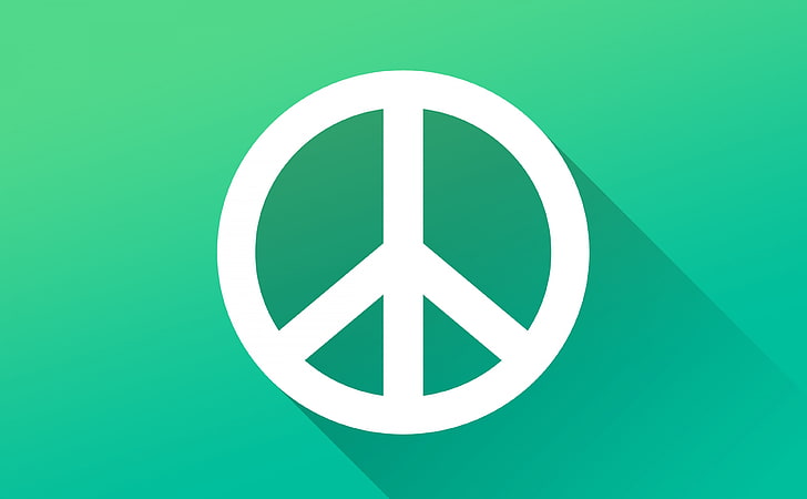 Green Peace Sign, peace logo, Aero, Vector Art, yellow, clean, HD wallpaper