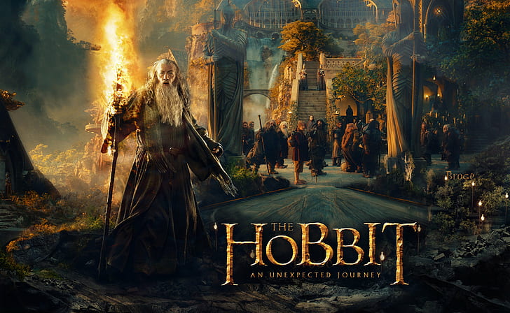 adventure, fantasy, hobbit, journey, lotr, unexpected, HD wallpaper