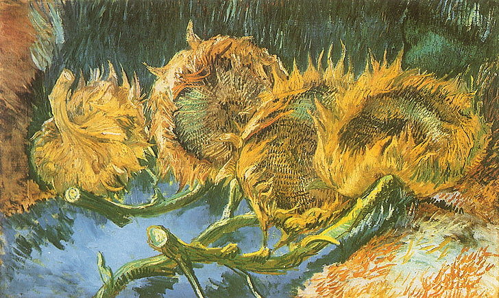 artwork, Classic Art, painting, sunflowers, Vincent Van Gogh